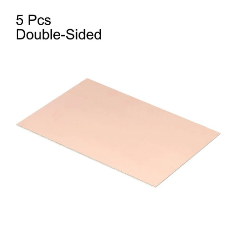 Double Sided FR4 Copper Clad Prototype PCB Boards 5 Pack 100 X 70 X 0.8mm Copper Plated Universal Circuit Board for DIY Prototyping