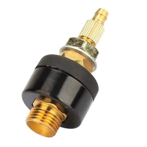 Premium M16x1.5 Gas Electric Quick Connector For Mig Tig Welder Torch Copper Consumables, black and gold connector for stable connection.