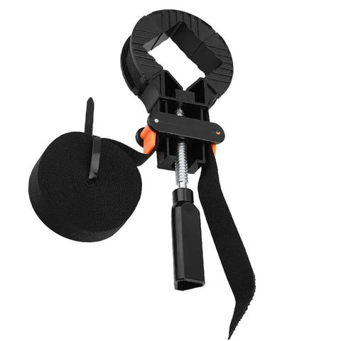 Killer Heavy Duty Strap Clamps For Woodworking Projects Badass Corner Bands With Four Locking Jaws showing strap and clamp design.