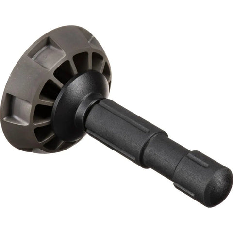 Close-up of 100mm Ball Leveler With 3/8in Screw For Video Tripods, aluminum construction for precise tilt and panning.