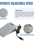 Foot pedal for Air-Free Pneumatic Engraving Machine with adjustable speed for jewelry engraving, non-slip surface, and power cord.
