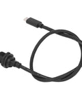 Everyday Ip67 Waterproof Extension Cord Half Meter Professional Grade Durable Heavy Duty Flexible Outdoor Power Cable Tough As Nails Extension Lead No Fuss Power Runs For Backyard Setup And Smart Gadgets with USB Type-C connector and heavy-duty black casing.