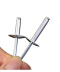 Close-up of hand holding Large Flange Aluminum Blind Rivets Set For Quick Fixes Pop Rivet Kit 4.8mm Diameter 16mm Grip
