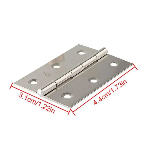 Stainless Steel Ball Bearing Concealed Door Hinges Set, 10 Pieces, Internal Butt Hinge For Doors, Heavy-Duty, dimensions shown