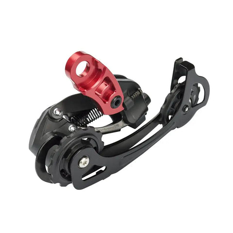 Rear Derailleur for Six to Eleven Speed Bicycles with Red Hanger Extender, Durable Aluminum, Mountain and Road Bike Compatible
