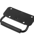 4 Pack Spring Loaded Chest Handles Heavy Duty Foldable Pull Handles With Rubber Grip Black Finish For Cabinets and Storage Chests