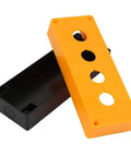 Beefy Four Hole 22mm Push Button Switch Control Box With ABS Industrial Enclosure in flame retardant yellow, open view display