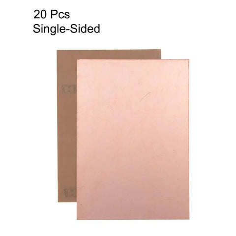 Single Sided Copper Clad Laminate PCB Board 100x70mm 1.5mm Thick DIY Prototyping Kit Pack Of 20 with two boards shown