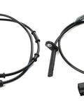 Keep Your Daily Driver Running Tight With These Straight Swap Front Abs Wheel Speed Sensors For 2010 To 2017 Chevy Equinox And Gmc Terrain 2.4L 3.0L 3.6L Pair, showing two black sensors with cables.
