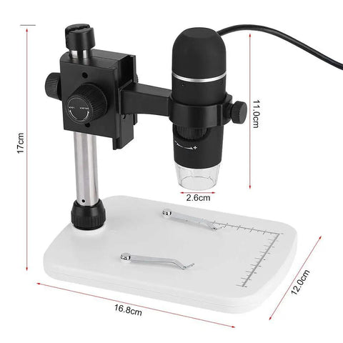 Handheld USB Digital Microscope With 5MP HD Camera, 300x Magnification, 30fps Video, LED Illumination, And Measurement Stand Dope Close Up Shots For Jewelry, Stamps, Electronics, And Tiny Parts Inspection, with stand