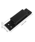 Concealed Adjustable 5 Inch Wood Door Hinge Black Square Hidden Cabinet Hinge For Secret Doors Heavy Duty Flush Mount Hardware