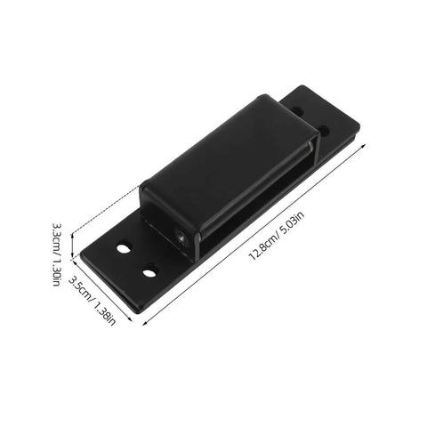 Concealed Adjustable 5 Inch Wood Door Hinge Black Square Hidden Cabinet Hinge For Secret Doors Heavy Duty Flush Mount Hardware