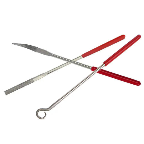 10 Pcs Assorted Mini Diamond File Set With Flat Needle Round Square Hook Rifler Files For Metalworking Jewelers Glass Wood