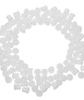 White Plastic Hole Plugs 100 Pack Screw Hole Cover Caps For Cabinets And Furniture Quick No Fuss Install arranged in a circle