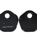 Five Position One Point Two Five Inch Filter Wheel For Telescope With Manual Drawer And Rotation Lock Ring front view