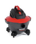 6 Gallon Wet Dry Shop Vacuum With Casters 4.25 Peak HP Motor Quiet Scroll Noise Reduction Pro Locking Hose Heavy Duty Cleanup For Home