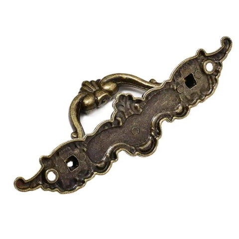Antique Bronze Ring Drawer Pulls Four Pack Vintage Vibe Decorative Cabinet Handles With Screws Zinc Alloy Hardware for furniture