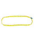 Endless Round Sling Set For Rigging And Towing, Beefy Yet Flexible Heavy Duty Polyester Lifting Slings, 6 Foot Length, 3 Ton Capacity 6600 Lb Each, Pack Of 2, Soft Touchpoints For Safer Handling shown in yellow.