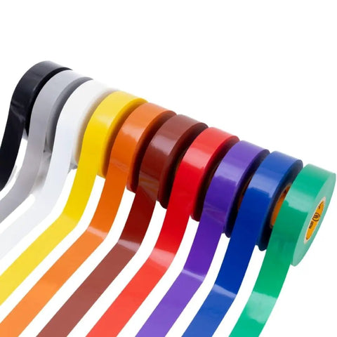 Contractor Favorite Pro Grade Multicolor Electrical Tape 10 Pack Three Quarters Inch By 66 Feet Waterproof Self Adhering Vinyl