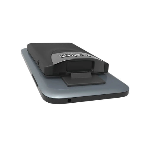 1D Barcode Scanner Ultra Lightweight At 1.7 Oz Apple MFi Certified Auto Reconnects To Last Paired Device Pocket Friendly Scanner on phone