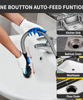Professional Grade 30 Ft Electric Drain Auger With Auto Feed Snake And Foot Switch Heavy Duty Plumbing Machine for tackling kitchen sink and bathtub clogs.