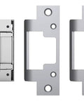 Complete Latchbolt Lock Pack With 801 And 801A Faceplates Satin Stainless 630 Finish Dual Voltage 12 24 VDC VAC Components