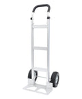 Heavy Duty Aluminum Hand Truck And Rolling Dolly Cart For Moving Furniture 500 Lbs with reinforced base and sturdy wheels.