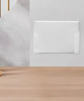 Top Shelf Under Desk Laptop Mount Clear Acrylic Wall Bracket For Universal Tablets And Keyboards Adjustable Mount secure laptop below desk.