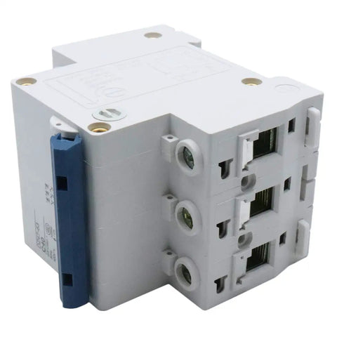 3P 40A Miniature Circuit Breaker For DIN Rail Mount Thermal Magnetic Trip AC 400V Visual Trip Indicator Screw Clamp Terminals 35mm DIN Rail
