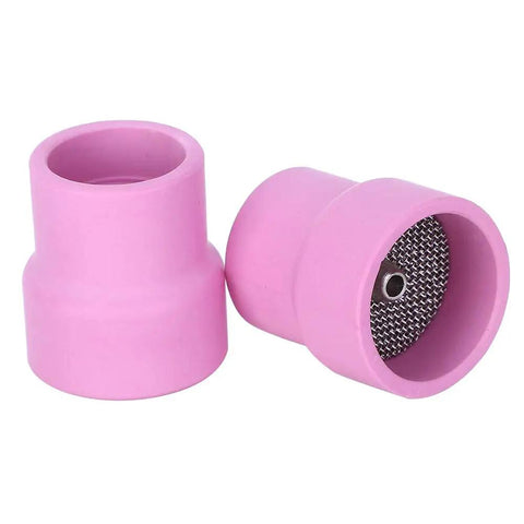 Premium 2 Piece Ceramic Welding Cups That Are A Total Game Changer For WP 9 20 And 25 Torch Series Tools, pink ceramic cups.