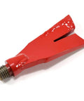 8958HD Replacement Fishtail Point for Augers Durable Steel with Heavy Duty Welds Quick Thread Install Abrasion Resistant Design red steel