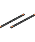 Two Pack MGN12 200mm Bearing Steel Linear Guide Rail For MGN12H Carriage Block For DIY Pros 3D Printers And CNC Machines High Precision Sliding Guideway Built Tough, showing top view of two steel rails