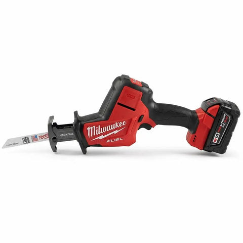M18 Fuel One Handed Reciprocating Saw Kit for tough home renovations, featuring ergonomic design and XC5.0 battery.
