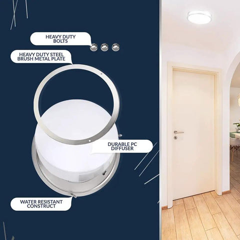 Brighten Your Pad With A Double Ring LED Ceiling Light Dimmable Flush Mount For Porch And Rooms 22W 1800 Lumens Warm White