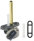 Plug And Play Fuel Valve Petcock Shut Off Gas Tank Fits Yamaha Bear Tracker 250 Big Bear 250 400 Timberwolf 250 Replacement OEM 3JN-24500-10-00 ATV Gas Valve For Easy Install And Long-Lasting Performance, showing valve, tubes, and gasket components in silver and black.