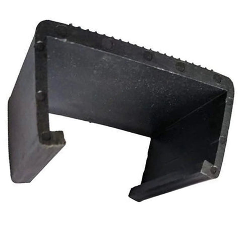 Close-up of a black plastic furniture clip from the 20 Piece Outdoor Rattan Wicker Furniture Alignment Fasteners Sofa Clips Connector For Patio Garden All Weather Heavy Duty No Fuss Easy Clip On Keeps Cushions And Sections Secure set.