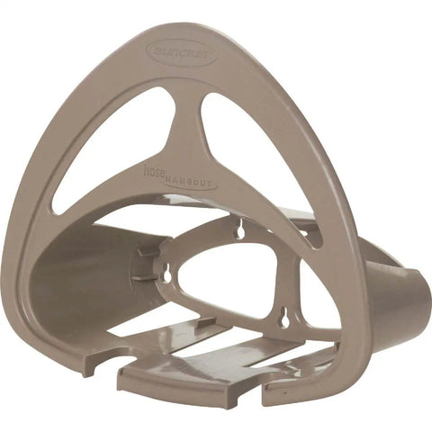 Hose Hangout Wall Mount For 150 Ft Beige Hose Holder, Space Saving Resin Storage, rust resistant and weatherproof design