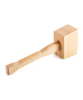 Wooden Mallet 9.5 Inch Beech Hammer For Ice Crushing And Chisels Woodworking Hand Tool Pro Grade Durable Solid Carpenter Tool With Smooth Grip Handle For DIY Projects, showing side angle with smooth grip handle and solid beech head.