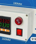 Digital Wheel Roller Encoder And Distance Measuring Counter With Alarm Signal And Relay Output Control For Quick Stop Start Projects featuring LED display and control switch.