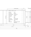 Technical drawing of Heavy Duty Cnc Water Cooled Spindle Motor With Vfd Drive Kit dimensions and specifications.