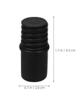 4 Pack 22mm Threaded Broom Handle Tips Replacement Kit Heavy Duty Plastic Multi Tool Adapters, single black tip, 1.7x0.7 in size