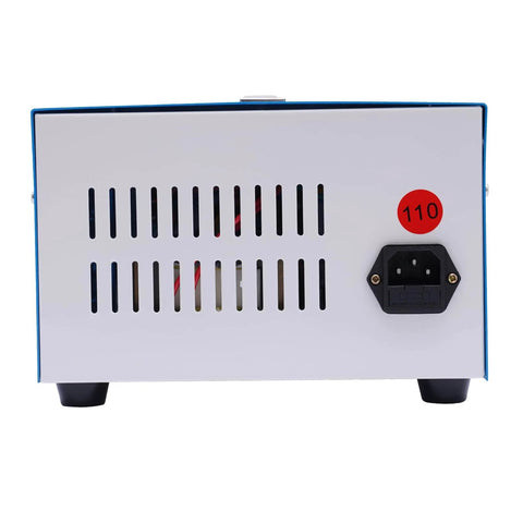 Back view of 500W 50A Jewelry Welder Kit With Spot Welding Machine, 110V Foot Pedal, Adjustable Gold And Silver Soldering, 110V socket