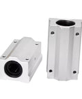 One Piece Linear Motion Ball Bearing Slider Block Bushing SC20LUU for Slick Slide, 20mm bore, durable aluminum construction.