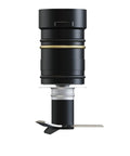 Close-up of Commercial Food Processor Blade Assembly OEM Replacement Part with Liquid Conversion Card, durable steel and safe fit.