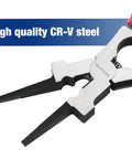 Eight Inch Welding Pliers With CR-V Steel Construction, Spring Loaded Non Slip Grips, Multi Function Tool For Cutting Wires And Removing Or Installing Nozzles