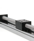 350mm Travel Linear Rail Guide Kit With Square Rails And SFU1605 Ballscrew close-up view of rail and screw assembly