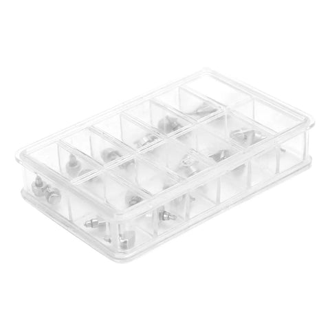 Clear plastic case of Pro Grade Watch Repair Push Button Tool Kit With 24 Pieces In 12 Types For Watchmakers And Repair Technicians Ergonomic Steel