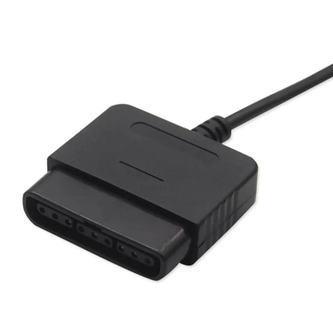 Close-up of black game console extension cord connector from Upgrade Your Rig With This Badass Game Console Extension Cord Power Cable.