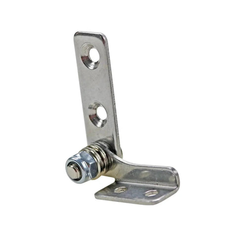 Stainless steel damping cabinet hinge with adjustable torque; two-hole vertical and base mounting plates