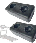 2 Pack Rubber Feet For Fitness Equipment, Shock Absorbing Vibration Dampening Pads, anti slip floor protection shown with treadmill.